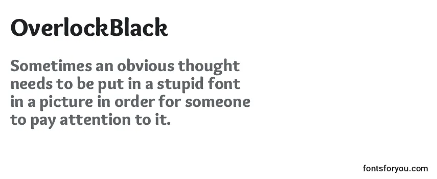 Шрифт OverlockBlack