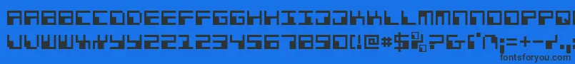 Phaser Font – Black Fonts on Blue Background