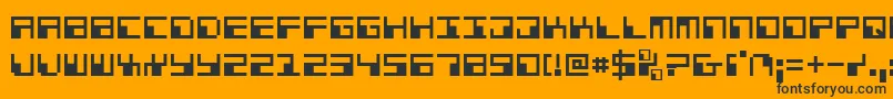 Phaser Font – Black Fonts on Orange Background