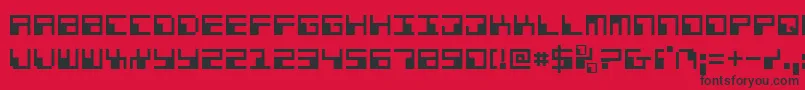 Phaser Font – Black Fonts on Red Background