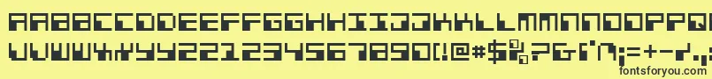 Phaser Font – Black Fonts on Yellow Background