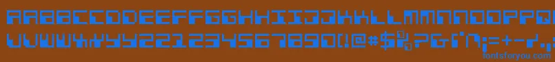 Phaser Font – Blue Fonts on Brown Background