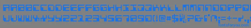 Phaser Font – Blue Fonts on Gray Background