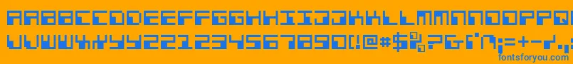 Phaser Font – Blue Fonts on Orange Background