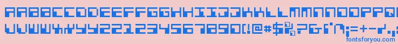 Phaser Font – Blue Fonts on Pink Background