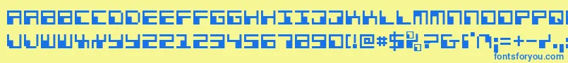 Phaser Font – Blue Fonts on Yellow Background