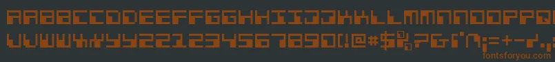 Шрифт Phaser – коричневые шрифты на чёрном фоне
