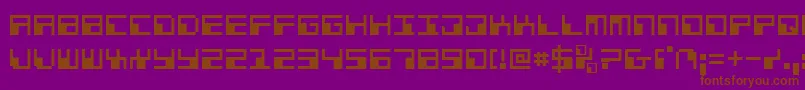 フォントPhaser – 紫色の背景に茶色のフォント