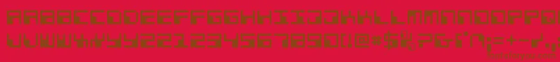 Phaser-fontti – ruskeat fontit punaisella taustalla