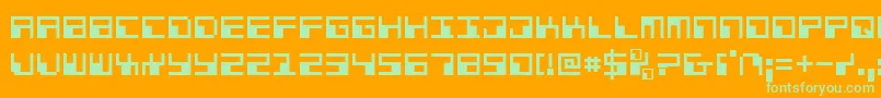 Шрифт Phaser – зелёные шрифты на оранжевом фоне