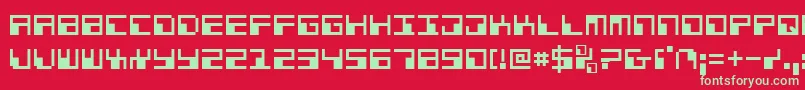 Phaser Font – Green Fonts on Red Background