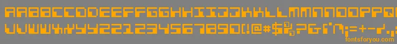 Phaser Font – Orange Fonts on Gray Background