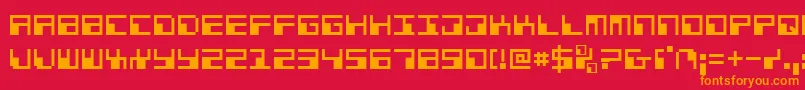 Phaser Font – Orange Fonts on Red Background