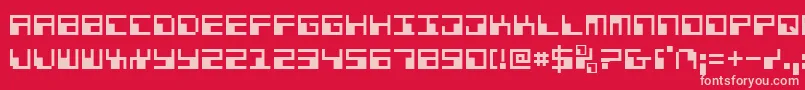 Phaser Font – Pink Fonts on Red Background