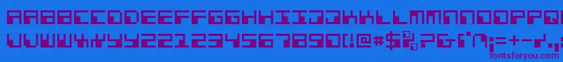 Phaser Font – Purple Fonts on Blue Background