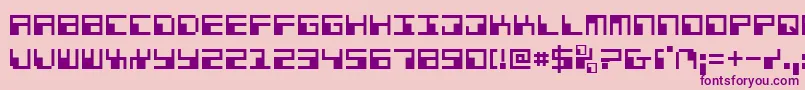 Phaser Font – Purple Fonts on Pink Background