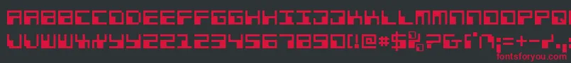 Шрифт Phaser – красные шрифты на чёрном фоне