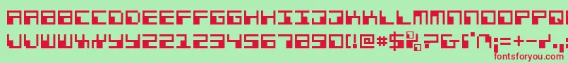 Phaser Font – Red Fonts on Green Background