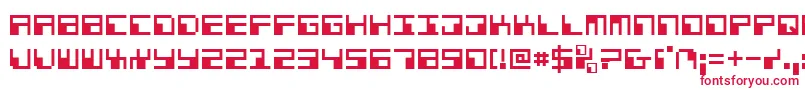 Phaser Font – Red Fonts on White Background