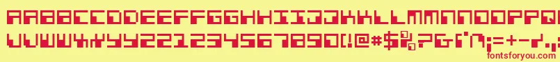 Phaser Font – Red Fonts on Yellow Background