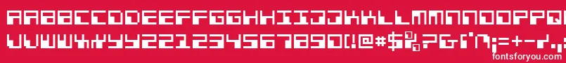 Phaser Font – White Fonts on Red Background