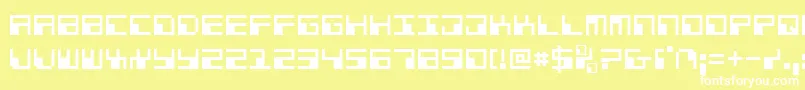 Phaser Font – White Fonts on Yellow Background