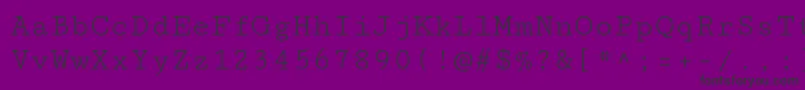 フォントCutivemonoRegular – 紫の背景に黒い文字