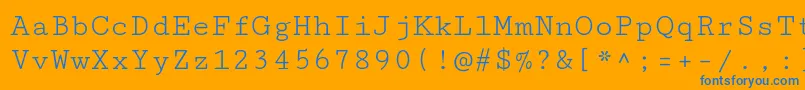 CutivemonoRegular Font – Blue Fonts on Orange Background