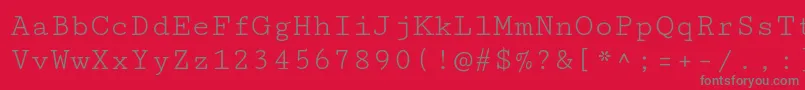 CutivemonoRegular Font – Gray Fonts on Red Background