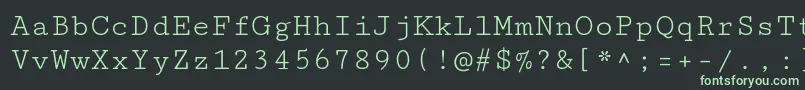 Шрифт CutivemonoRegular – зелёные шрифты на чёрном фоне