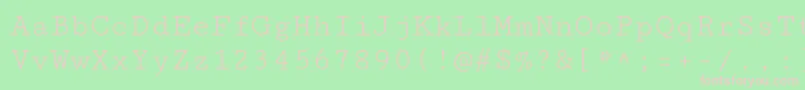 CutivemonoRegular Font – Pink Fonts on Green Background