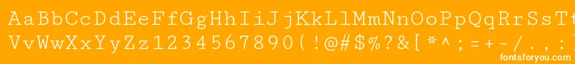 CutivemonoRegular Font – White Fonts on Orange Background