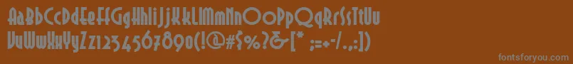 Selznickremixnf Font – Gray Fonts on Brown Background