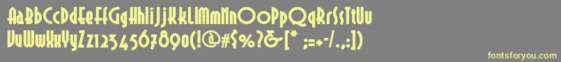 Selznickremixnf Font – Yellow Fonts on Gray Background