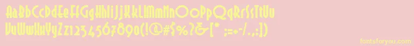 Selznickremixnf Font – Yellow Fonts on Pink Background