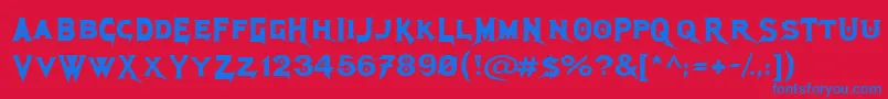 Шрифт MegadethCryptic – синие шрифты на красном фоне