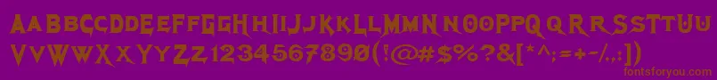 MegadethCryptic Font – Brown Fonts on Purple Background