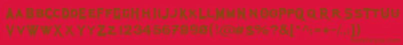 MegadethCryptic Font – Brown Fonts on Red Background