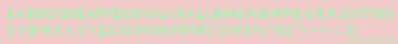 MegadethCryptic Font – Green Fonts on Pink Background