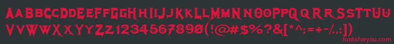 MegadethCryptic Font – Red Fonts on Black Background