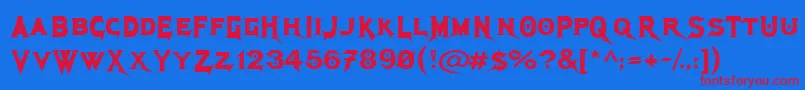 MegadethCryptic Font – Red Fonts on Blue Background