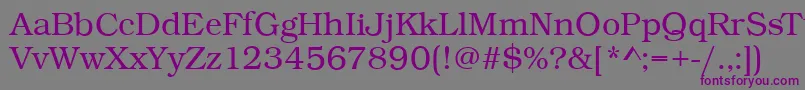 BookLightRegular Font – Purple Fonts on Gray Background