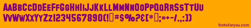 Police SfCollegiateSolidBold – polices violettes sur fond orange