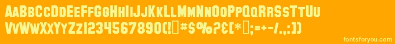 SfCollegiateSolidBold Font – Yellow Fonts on Orange Background