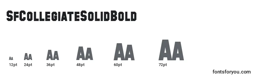 SfCollegiateSolidBold Font Sizes