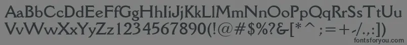 DellaRobbiaBoldBt Font – Black Fonts on Gray Background