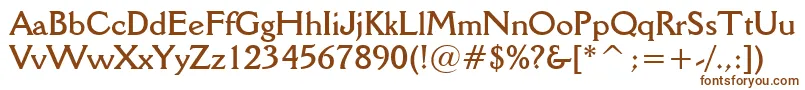 DellaRobbiaBoldBt Font – Brown Fonts on White Background