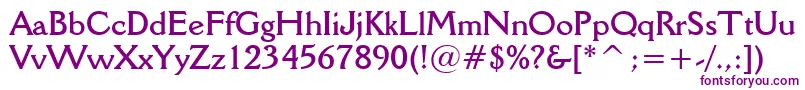 DellaRobbiaBoldBt Font – Purple Fonts on White Background