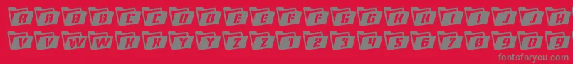 Eyesonlywavy3-Schriftart – Graue Schriften auf rotem Hintergrund