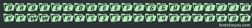 fuente Eyesonlywavy3 – Fuentes Verdes Sobre Fondo Negro